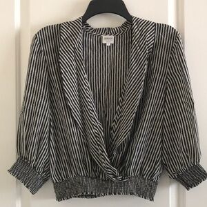 Armani Collezioni 100% Silk Crop Top Blouse